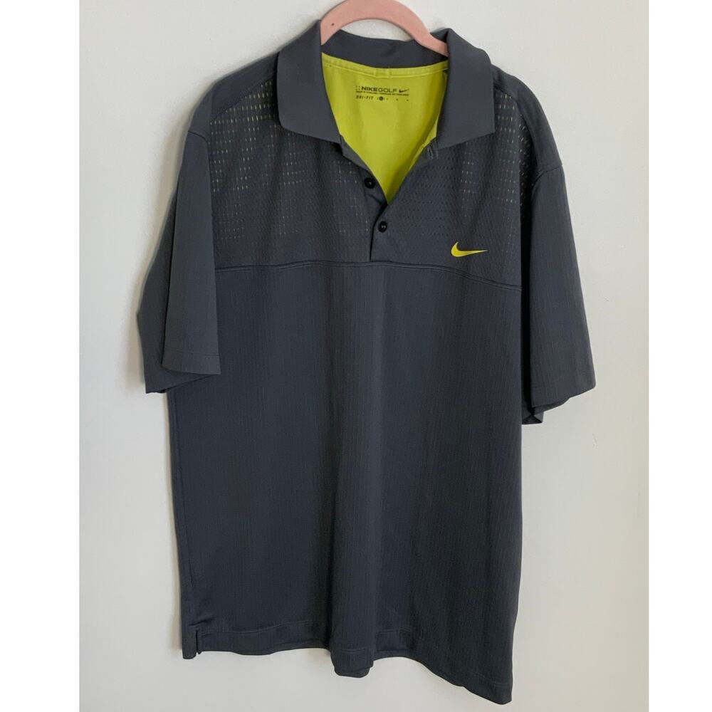 Nike Gold Men's Polo size Large